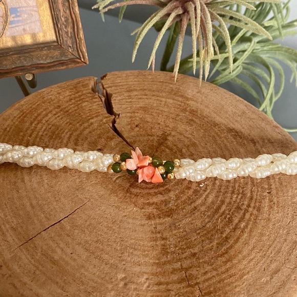 Gorgeous Vintage Twisted Freshwater Pearl Bracelet - Picture 2 of 7